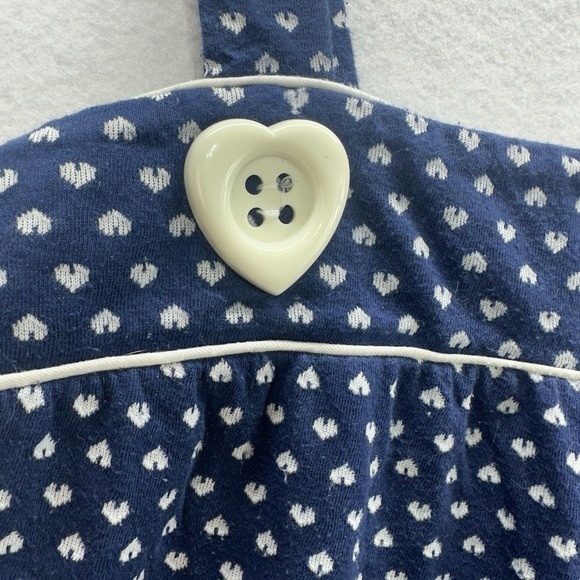 Vintage Miken Tunic Tank Top Large Blue Hearts Whimsy Layer Twee Sleeveless Y2k - Picture 4 of 10